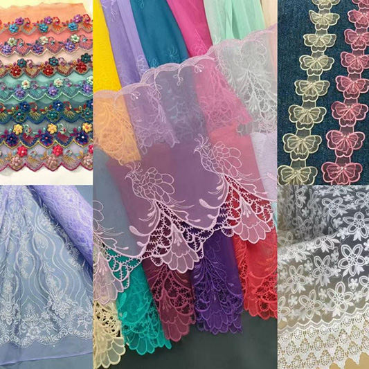 La coupe en dentelle à maille à broderie est largement utilisée dans tous les aspects de la vie