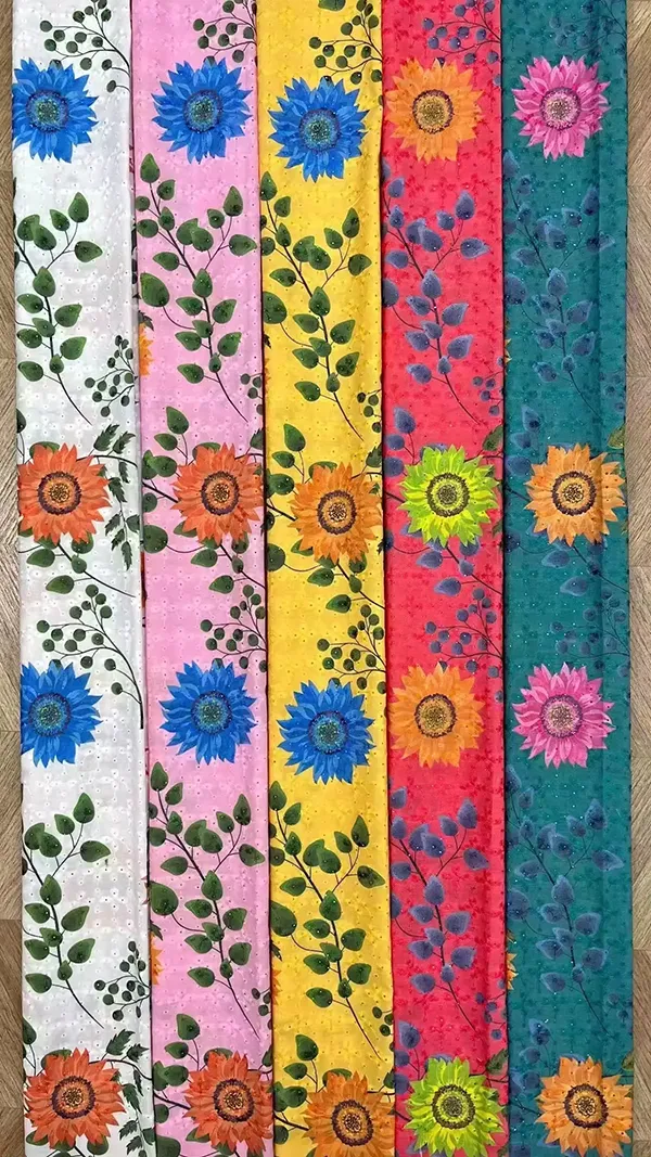 White Cotton Lace Embroidery Eyelet Fabric For Dress White Cotton Lace Embroidery Eyelet Fabric For Dress