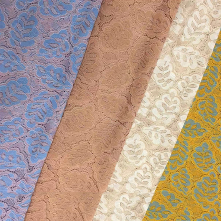 Nouveau design en gros tissu en nylon coloré pour Dame Dress