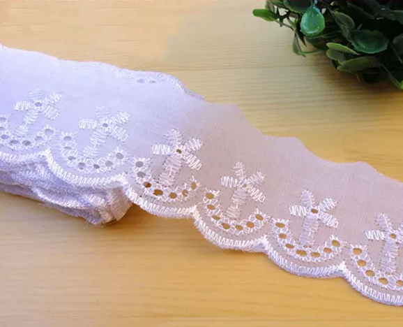 Fashion Polyester White White Bridal TC TC TRIM, TRIMMING COLORFUR DE LACE TC