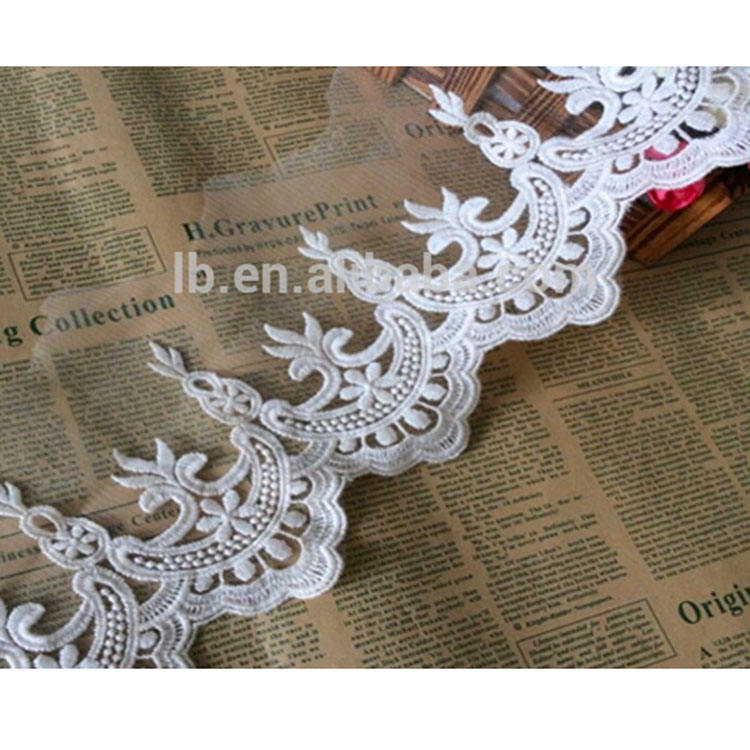 Beau design Crochet Cotton Tree Treed Lace for Widding Robe