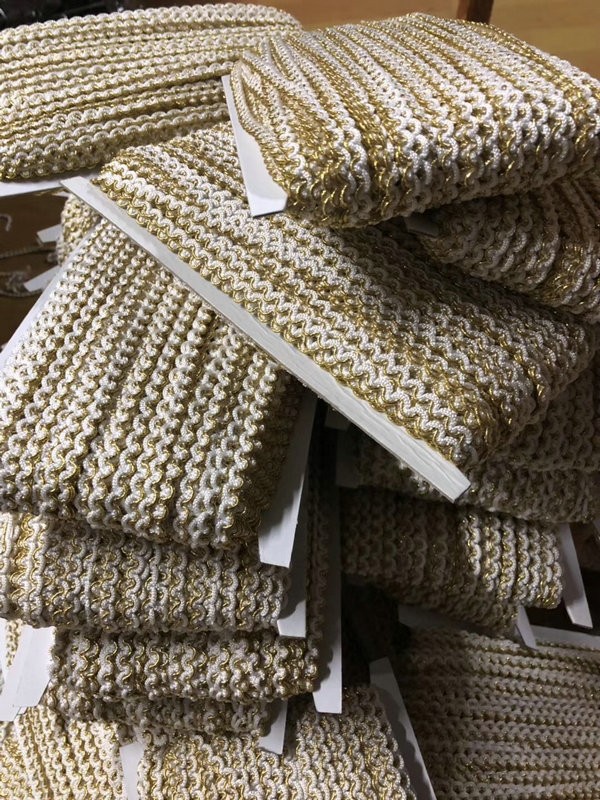 Clothing Accessories Gold and Silver Metallic Border Lace Trim Multicolor Sequin Gold Thread Metallic Lace Trim