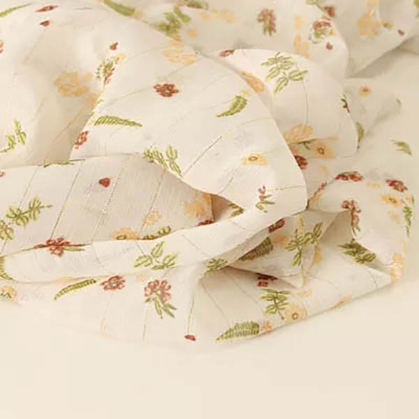 Tissu teint jacquard en mousseline de soie