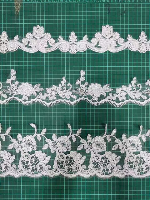 bordure en dentelle de mariage blanche